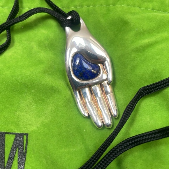 Robert Lee Morris Jewelry - RLM Studio Sterling silver Open Hand/Heart pendant/talisman